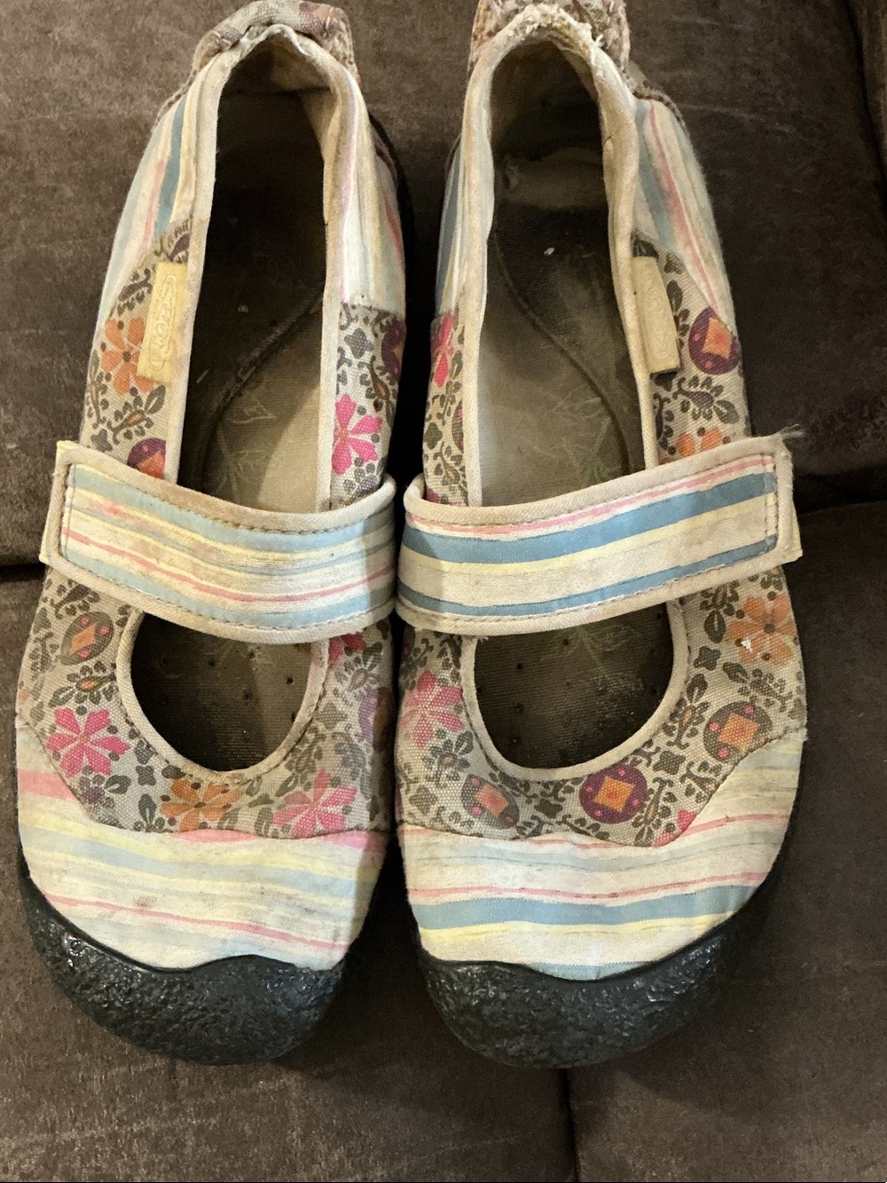 Keen Multicolor Floral-Strap Mary Jane Flats